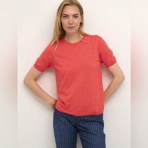 Cream Coral Knit Top | Size Large